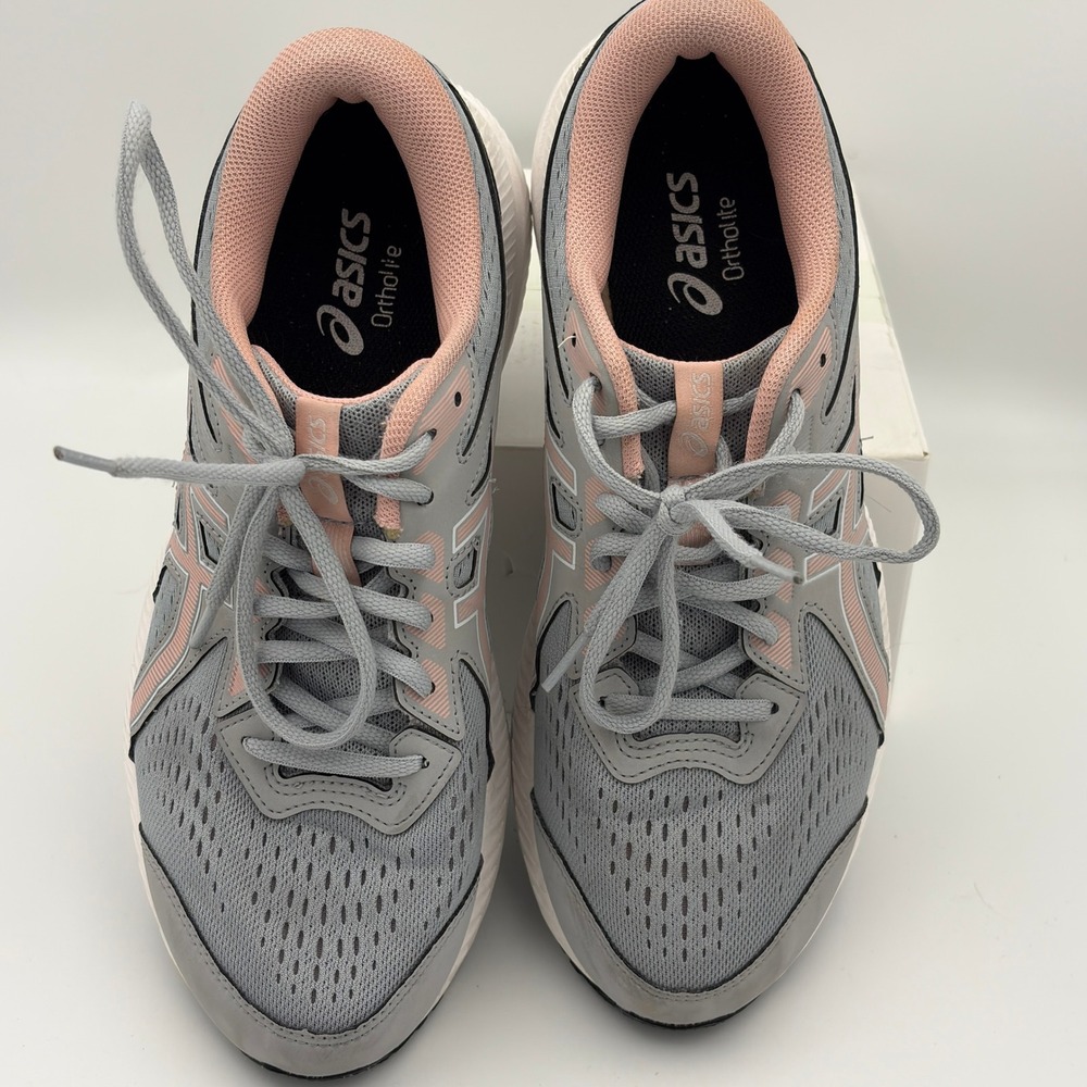 Asics Ortholite Grey Pink Mesh Running Shoes Sneakers Womens Athletic - Picture 6 of 14